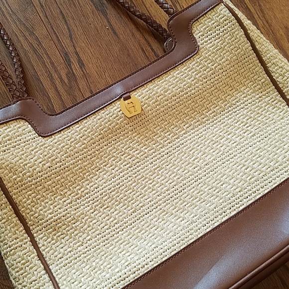 Etienne Aigner straw handbag *